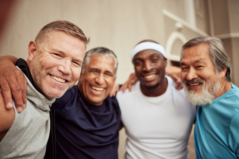 smiling group of men