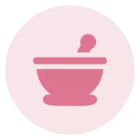 pink compounding bowl