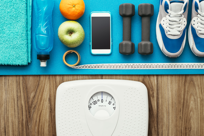 scale and exercise equipment
