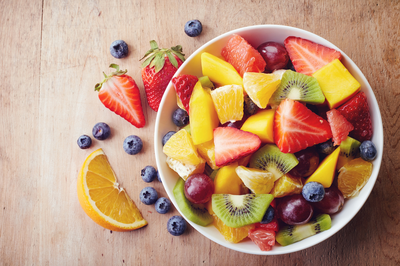 bowl of sliced fresh fruits