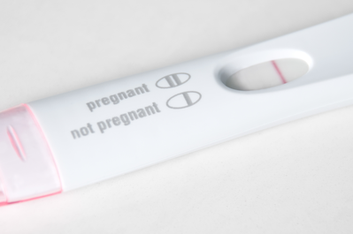 pregnancy test displaying one line to show not pregnant